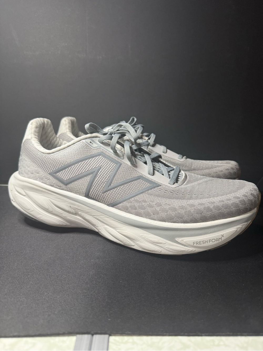 New Balance Light Gray Athletic Fresh Foam Running Shoes
